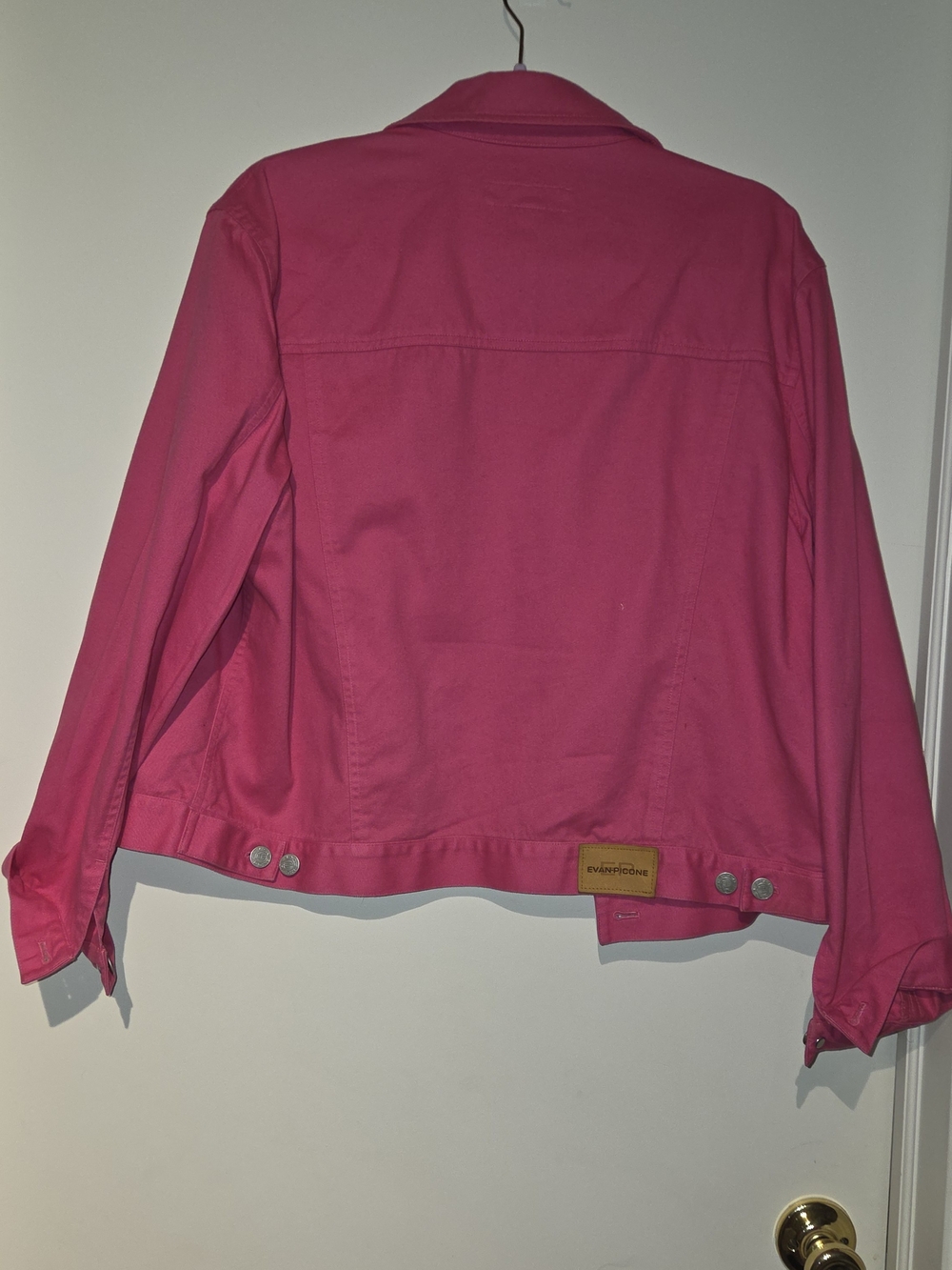 Bright Pink Denim-Style Jacket - Picture 2 of 3